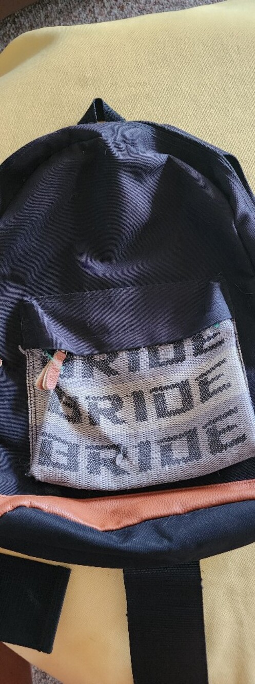BRIDE Branded Men’s Backpack in Black with Brown Accent